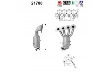 CATALYST EURO EMISSION 5 EURO EMISSION 6 21788 AS Packaging status original