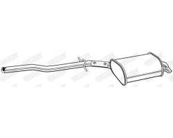 Exhaust system silencer rear WALKER 25095