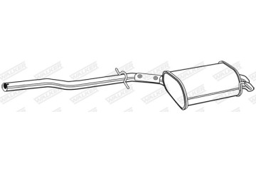Exhaust system silencer rear WALKER 25095