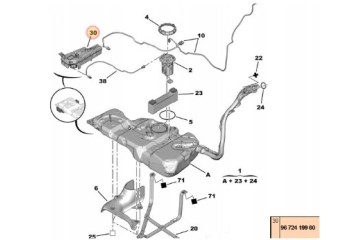 FLUID RESERVOIR FAP 5008 PARTNER BERLINGO DS5 PICAS 9672419980 OE Packaging status original