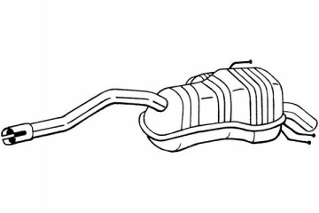REAR EXHAUST MUFFLER FIAT DOBLO DOBLO CARGO OPEL COMBO TOUR Part manufacturer Bosal