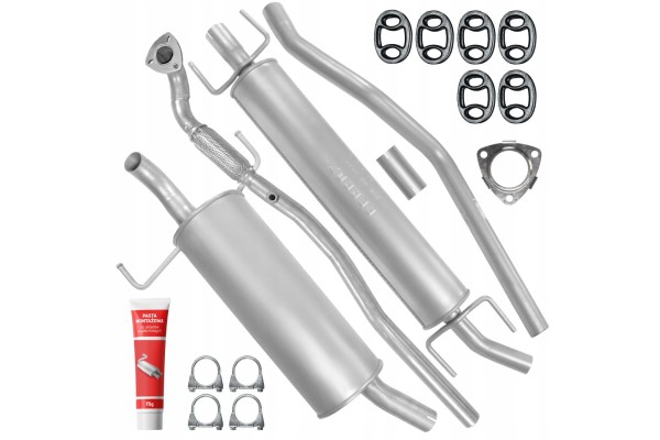 Muffler Set Pipe Opel Astra H III 3 1 6 77 KW 2004 14 Kombi Caravan