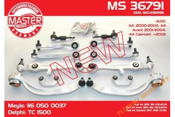 CONTROL ARMS MASTER SPORT KPL AUDI A4 8E2 B6 2001 2004 Catalog number of the part 36791 SET MS