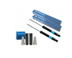 SACHS 2x SHOCK ABSORBERS COVERS AND BUMPERS SET FOR VW SKODA SEAT AUDI REAR