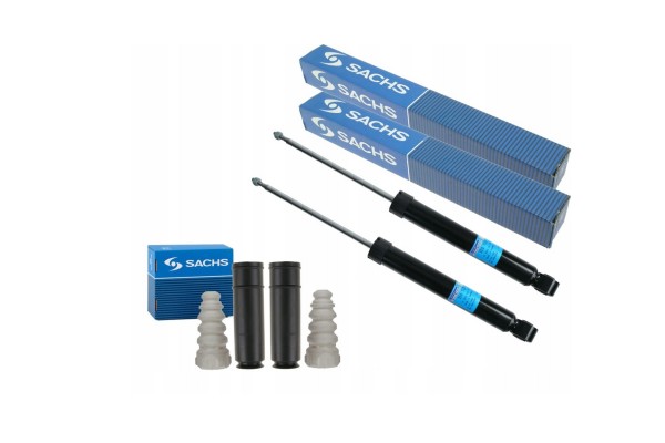 SACHS 2x SHOCK ABSORBERS COVERS AND BUMPERS SET FOR VW SKODA SEAT AUDI REAR