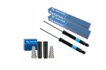 SACHS 2x SHOCK ABSORBERS COVERS AND BUMPERS SET FOR VW SKODA SEAT AUDI REAR