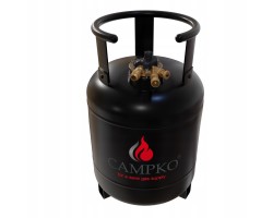 Gas steel cylinder 5kg duo multi with multivalve 80 Campko Compass
