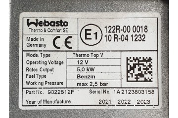 Calefactor Webasto Ford MK4 AG9N-18K463-DA