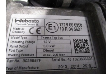 WEBASTO MERCEDES S CLASS 222 9025687F Part manufacturer Webasto