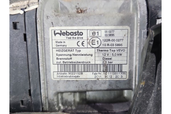 Webasto SEAT Alhambra II 7N 2010- Paradas de Calefacción 7N0815065M 5