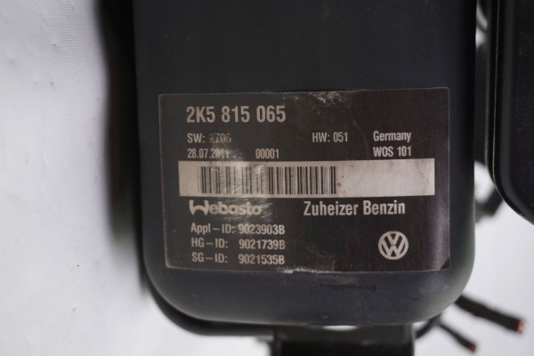PARKING HEATER WEBASTO VW CADDY 2K5815065 9021739B Version European
