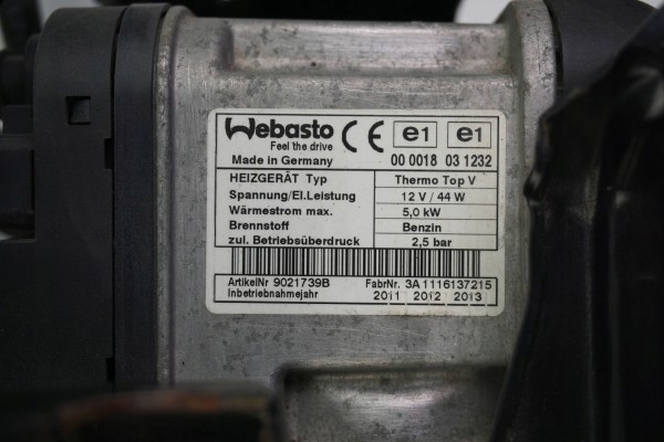 Calefactor estacionario Webasto para VW Caddy 2K5815065 9021739B