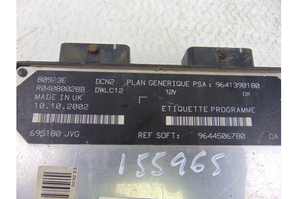 9644506780 CENTRALITA MOTOR UCE CITROEN JUMPY 1.9 D SX Furg. 2002 9644506780 155965 CITROEN - 1