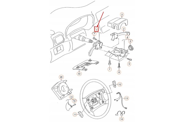Interruptor de intermitentes y luces para AUDI A4 B5 Wagon 4D0953513D0