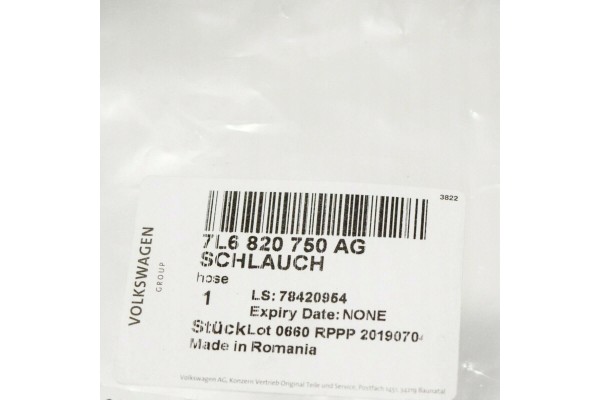 Tubo de aire acondicionado VAG Audi Q7 Original 7L6820750AG