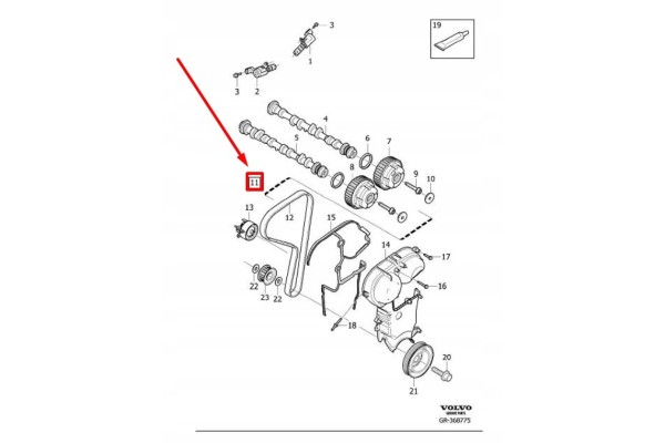 OE VOLVO VOLVO S40 TIMING BELT KIT Packaging status original