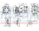COMPRESSOR AIR CONDITIONING COMPRESSOR 890743 NISSENS Catalog number of the original CITROEN 1671553680 CITROEN 6453QK CITROEN 6