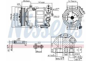 Compressor air conditioning Nissens 89497 Product weight with unit packaging 8 kg