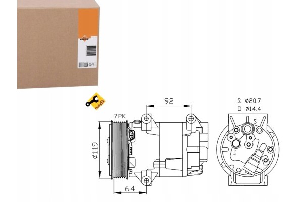 Compressor air conditioning compressor NRF 32424 Part manufacturer NRF