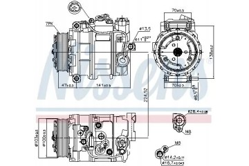 COMPRESSOR AIR CONDITIONING COMPRESSOR 89090 NISSENS Catalog number of substitutes ESEN SKV 84SKV008 FRIESEN FRC29716 FRIESEN FR