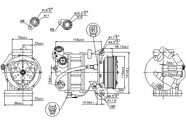 Compresor de aire acondicionado Nissens 89350