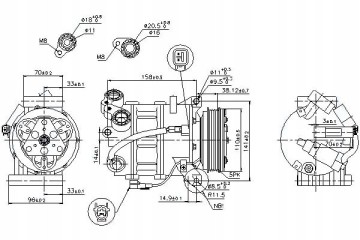 Compresor de aire acondicionado Nissens 89350