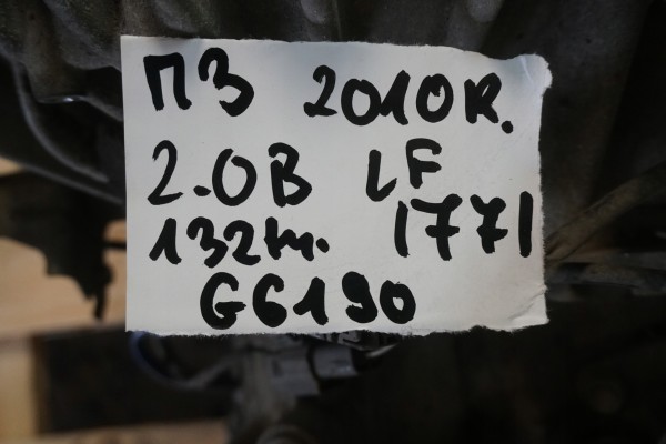 MAZDA 3 BL GEARBOX G6190 2 0benyzna LF LF5H LF5W 9TF0910447 2010year Catalog number of the part G6190
