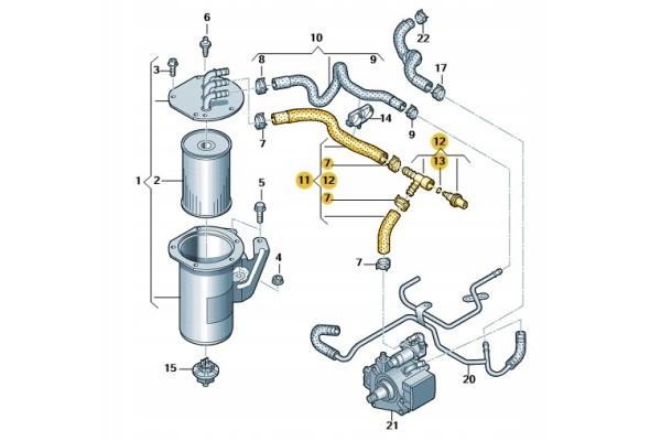 Fuel line VW Audi Skoda Seat 5Q0130307BK New original product Part manufacturer Audi OE
