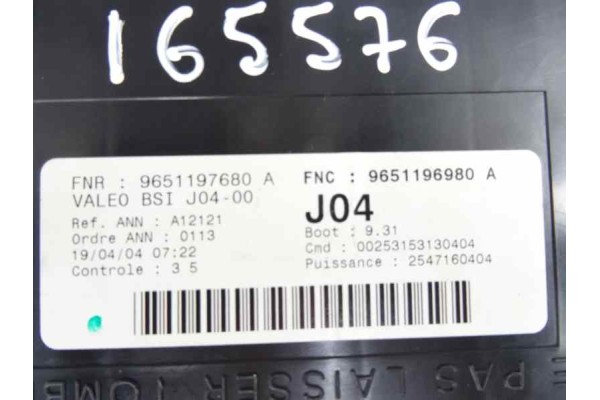 9651197680 CAJA RELES / FUSIBLES PEUGEOT 307 BREAK / SW (S1)(04.2002)