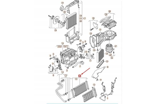 4H0898037 ORG VAG HEATER AUDI A6 3 0TDI 11 Catalog number of the part 4H0898037 A8 S8 4H