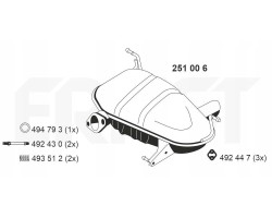 Final silencer ERNST 251006 for BMW 1 Hatchback E87
