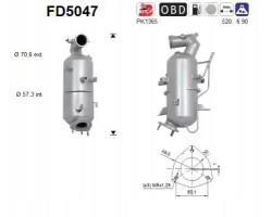 PARTICULATE FILTER FAP DPF FD5047 AS CHEVROLET