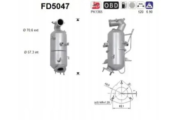 PARTICULATE FILTER FAP DPF FD5047 AS CHEVROLET