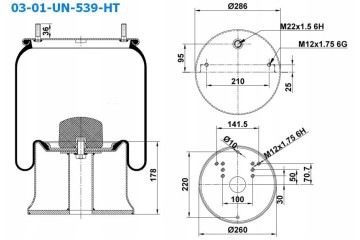 SUSPENSION CUSHION SCHMITZ MERCEDES 1DK28F 3 EAN GTIN 5906574701594