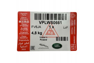 Rubber wiper mats Range Rover Sport L494 VPLWS0190 GENUINE Part manufacturer Land Rover OE