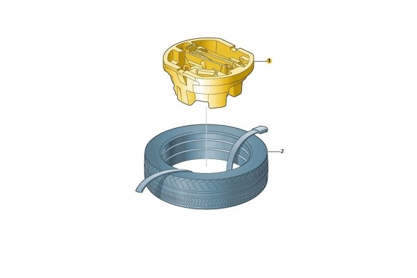 Original spare wheel replacement kit 15 Skoda FABIA IV 6VA093860A Catalog number of the part 6VA093860A