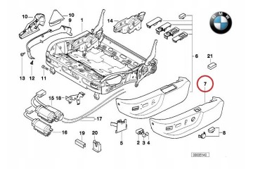 OE BMW GREY HOUSING SEAT COVER LEFT RIGHT E39 E38 52107058009 Part manufacturer BMW OE