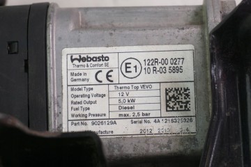 Calefactor estacionario VW Caddy Touran 9026129A 122R-000277
