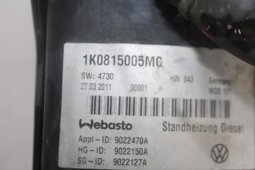 PARKING HEATER WEBASTO 1K0815005MC SKODA SUPERB II 08 13 Car type 4x4 SUV passenger cars