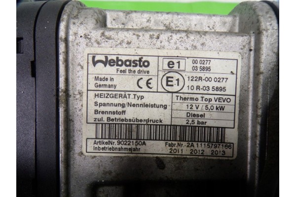 VOLKSWAGEN PASSAT B7 2 0 TDI PARKING HEATER WEBASTO Car type passenger cars