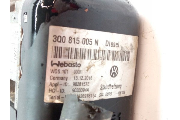 PARKING HEATER WEBASTO SKODA SUPERB III 3Q0815005N Skoda Superb III Catalog number of the part 3Q0815005N 5907911440787