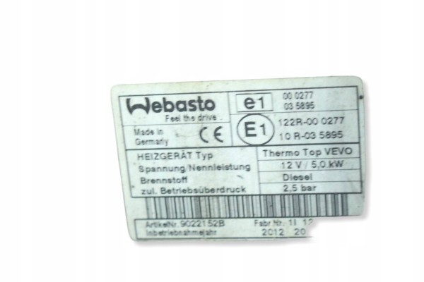 Calefacción estacionaria (Webasto) Seat Alhambra II 7N (Mk2) 7N081506