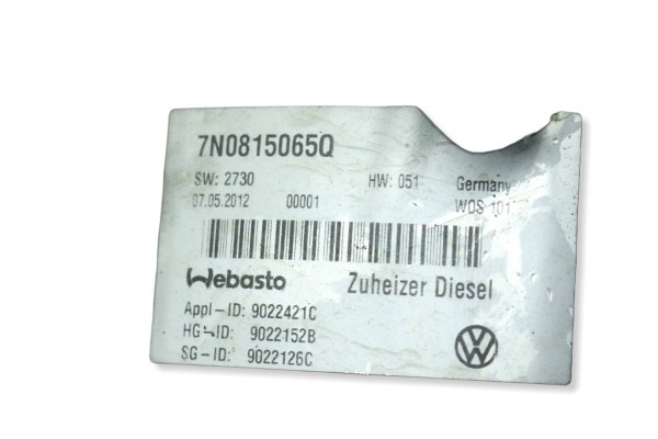 Calefacción estacionaria (Webasto) Seat Alhambra II 7N (Mk2) 7N081506
