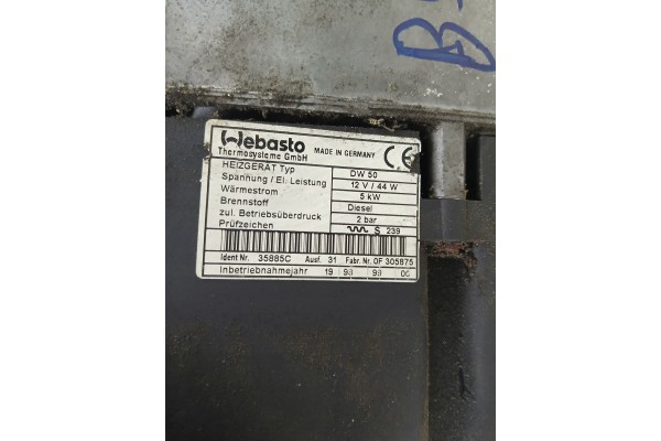 WEBASTO PARKING HEATER DW50 5 KW DIESEL 2 BAR Quality of parts according to GVO O original with manufacturer s logo OE