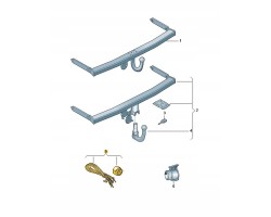 SKODA OE 5E0055316A TOW HOOK HARNESS OCTAVIA II
