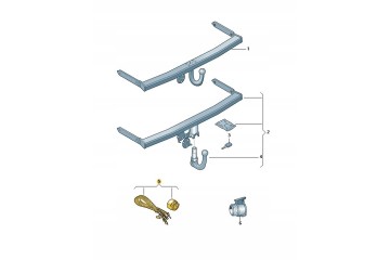 SKODA OE 5E0055316A TOW HOOK HARNESS OCTAVIA II
