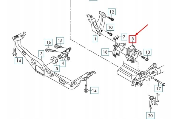 OE VAG 4G0199381NF CUSHION SIL AUDI A6 A7 A8 10 Part manufacturer VAG