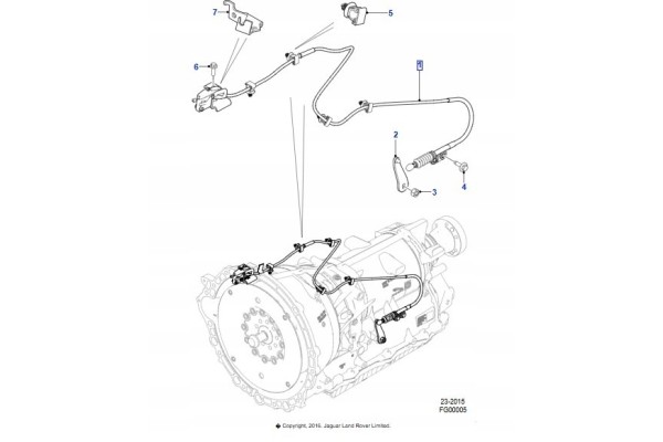 8HP45 Range Rover Velar L560 GX737J167AC OE Neutral Box Run Cable Packaging status original