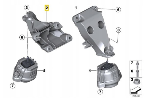 ENGINE MOUNT BMW 3 F30 PR Car type undefined
