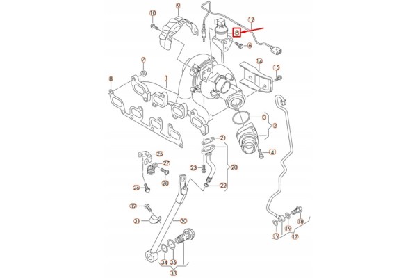 Kit de Reparación del Actuador del Turbo VW POLO 6R MK5 03L198716R